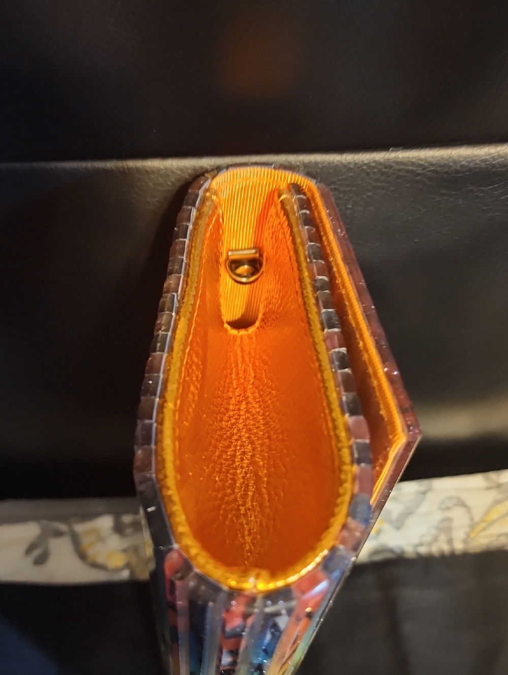 Kurt Geiger Rainbow Zebra Stripe Clutch - Picture 4 of 6